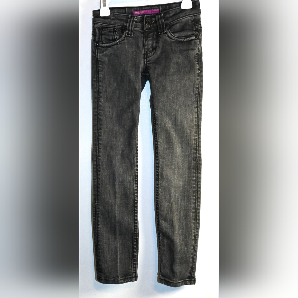 Vigoss 7R Girls Black Denim Jeans Mfg 2009, School, Western, Horse, Chic,
